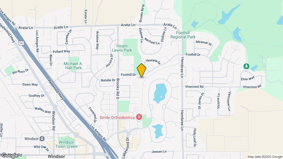 857 Foothill Dr Map and Location Details