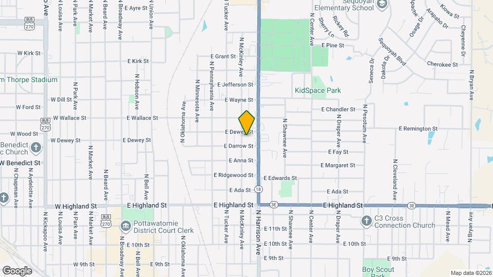 907 N McKinley Ave Map and Location Details