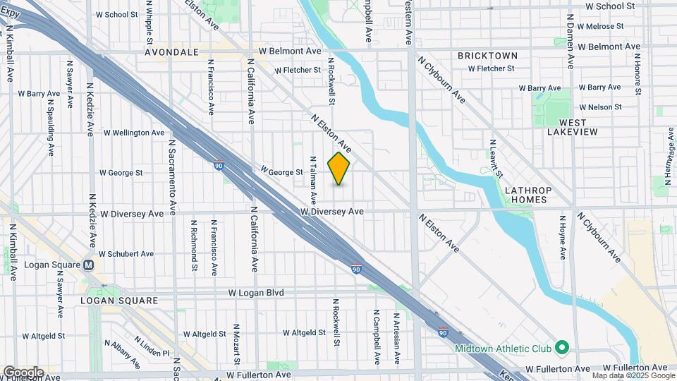 2829 N Rockwell St Map and Location Details