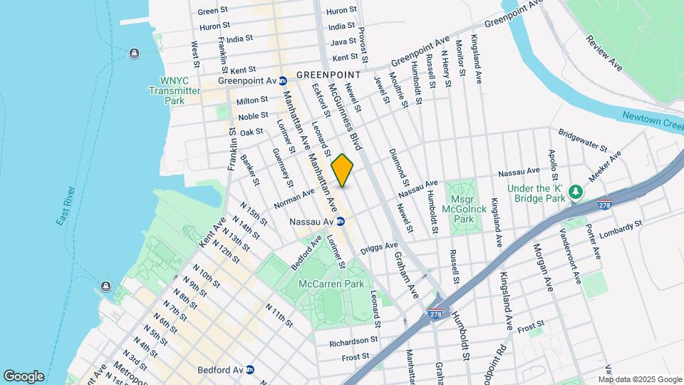 595 Leonard St Map and Location Details