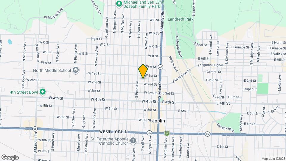 128 S Wall Ave Map and Location Details