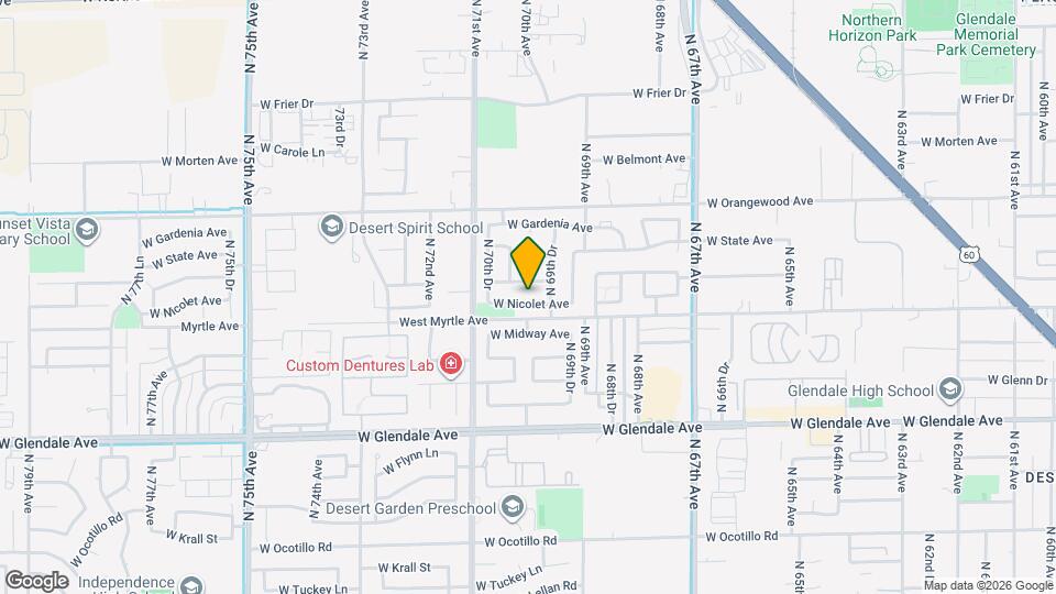 6946 W Nicolet Ave Mapa y Detalles de la Ubicación