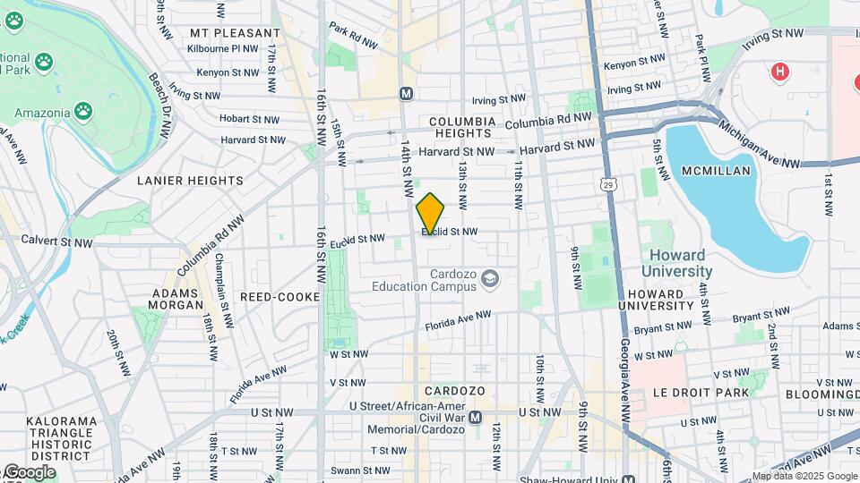 1354 Euclid St NW Map and Location Details