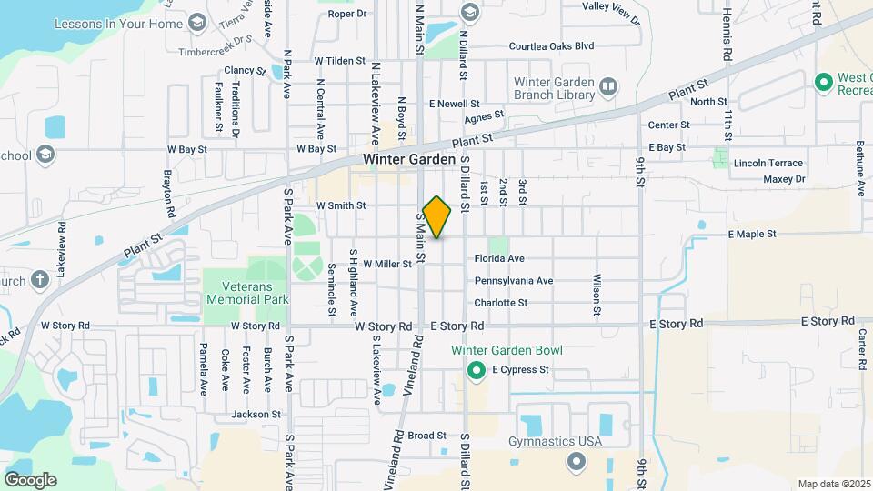 300 S Woodland St Map and Location Details