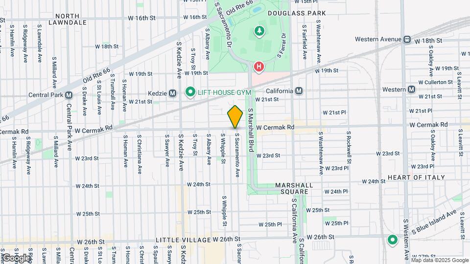 3001 W Cermak Rd Map and Location Details