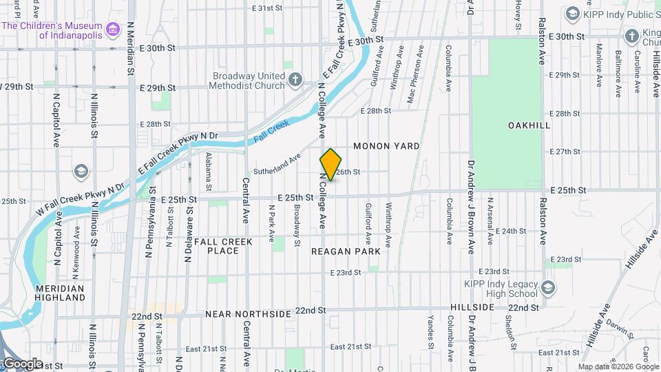 2519 N College Ave Map and Location Details