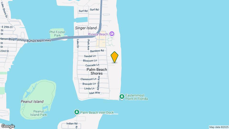 125 S Ocean Ave Mapa y Detalles de la Ubicación