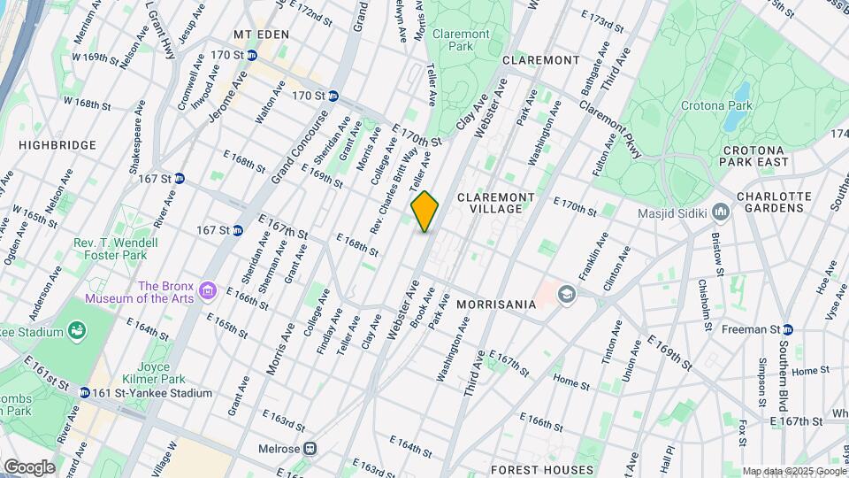 1251-1255 Webster Ave Map and Location Details