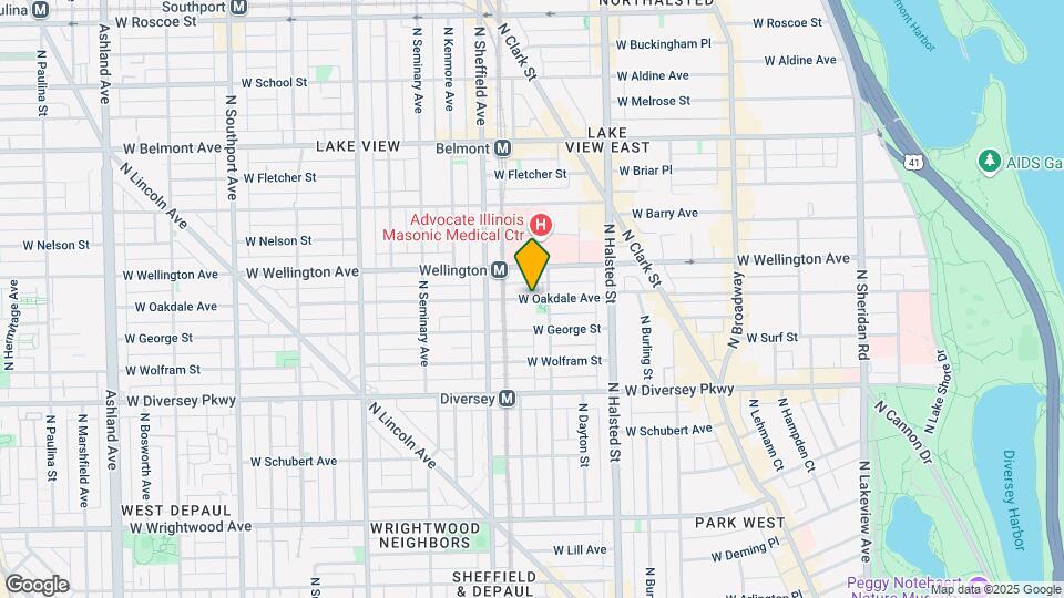 912 W Oakdale Ave Map and Location Details