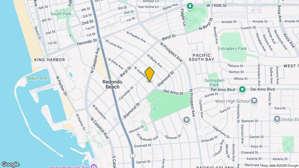 513 N Juanita Ave Map and Location Details