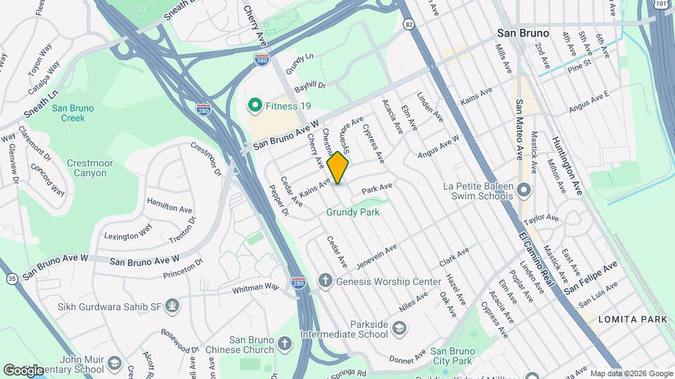 642 Cherry Ave Map and Location Details