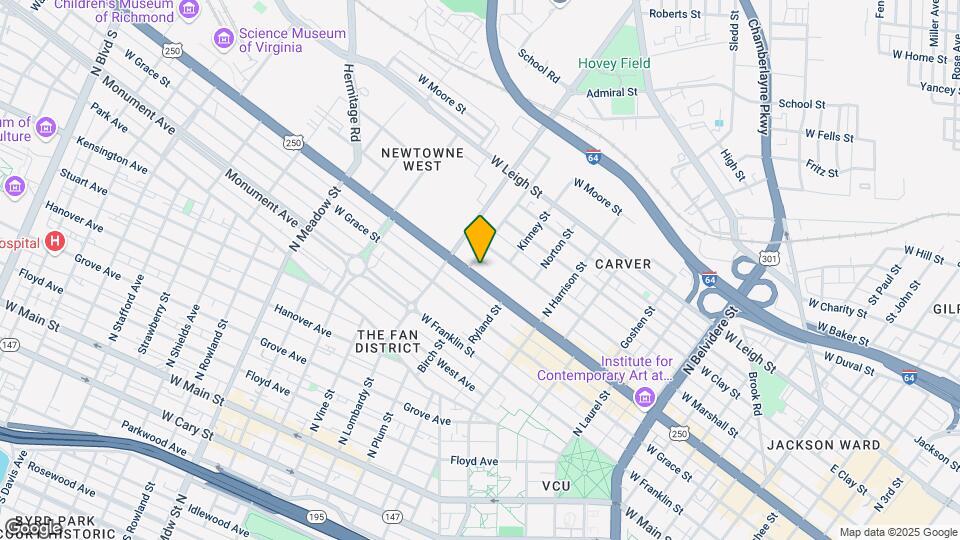 1318 W. Broad St. Mapa y Detalles de la Ubicación