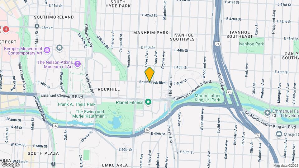 Watkins Place - 1215 Brush Creek Mapa y Detalles de la Ubicación