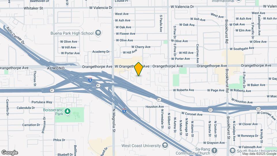 2514 W Orangethorpe Ave Mapa y Detalles de la Ubicación