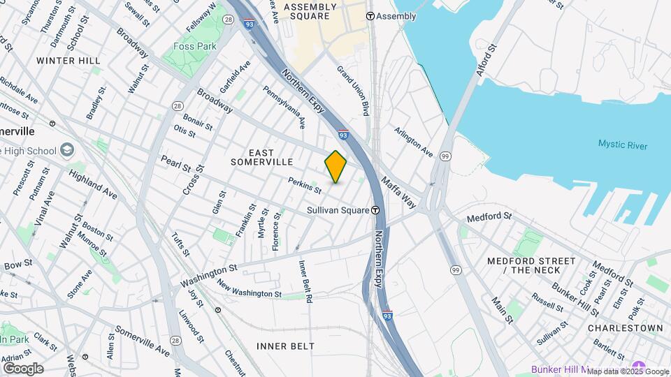 28 Mount Vernon St, Unit 3 Map and Location Details