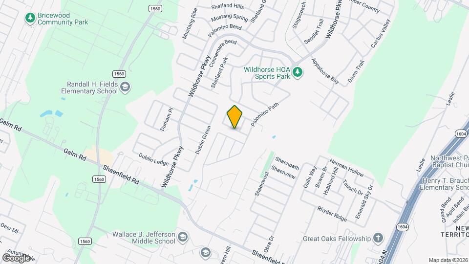 10834 Mustang Oak Dr Mapa y Detalles de la Ubicación