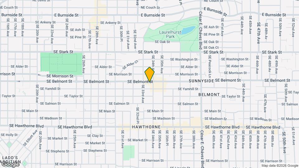3334 SE Belmont St Map and Location Details