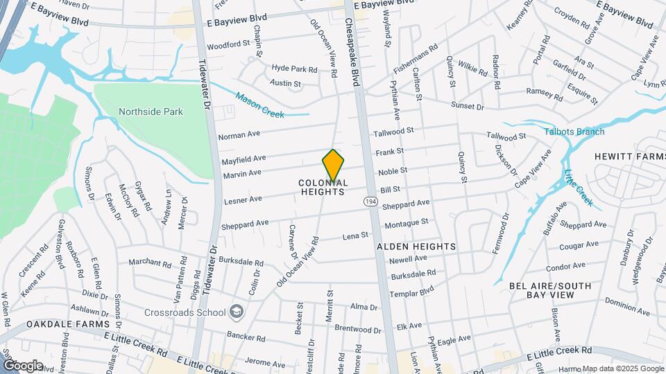 912 Mildred St Map and Location Details