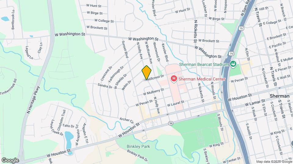 1402 Hillcrest Dr Map and Location Details