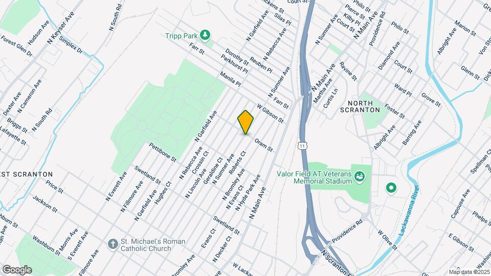 1329 Oram St Map and Location Details