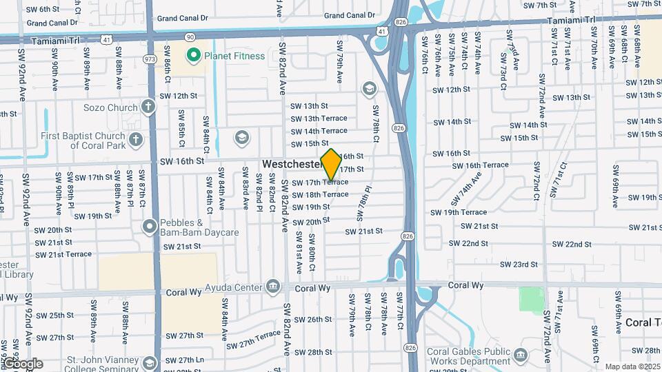 7910 SW 17th Terrace Map and Location Details