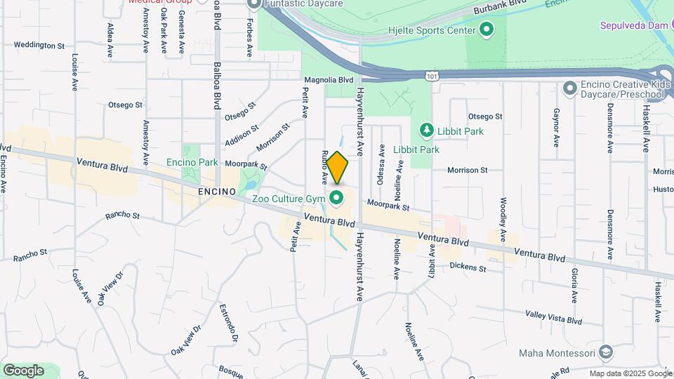 16536 Moorpark St Map and Location Details