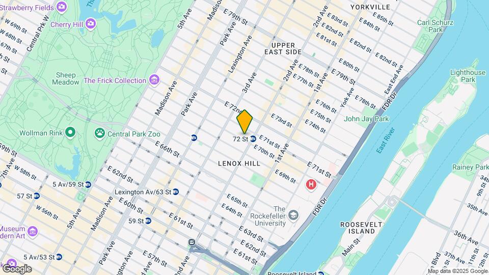 225 E 70th St Mapa y Detalles de la Ubicación