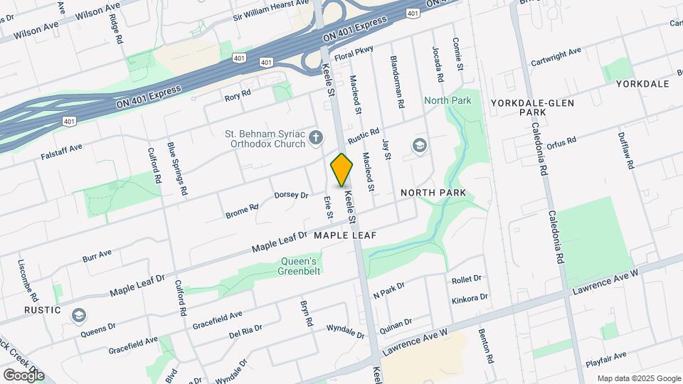 2550 Keele St Map and Location Details