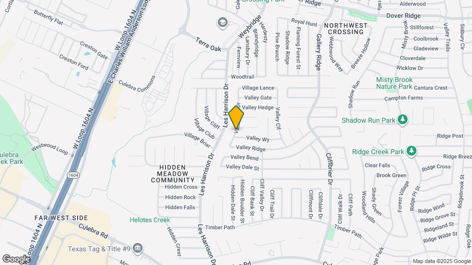 6158 Valley Clf Map and Location Details