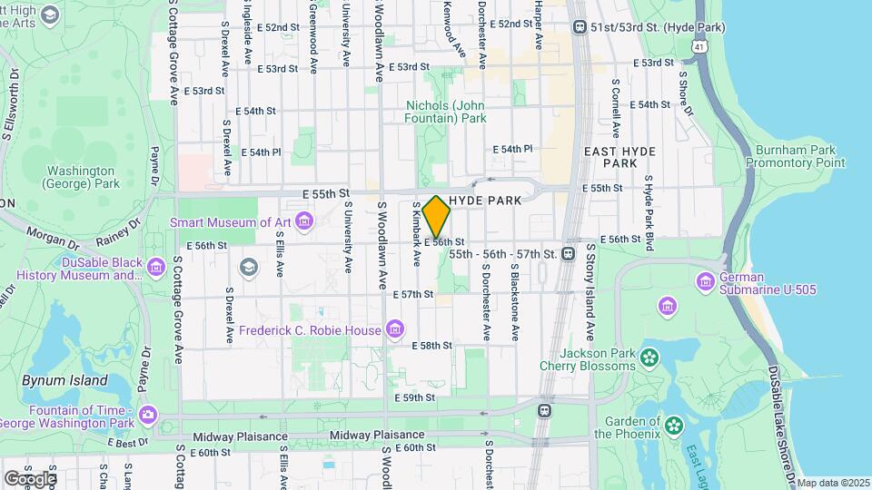 1321 E 56th St Map and Location Details