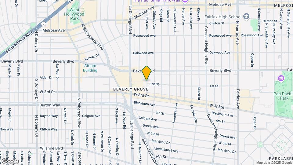 101 N Croft Ave Mapa y Detalles de la Ubicación