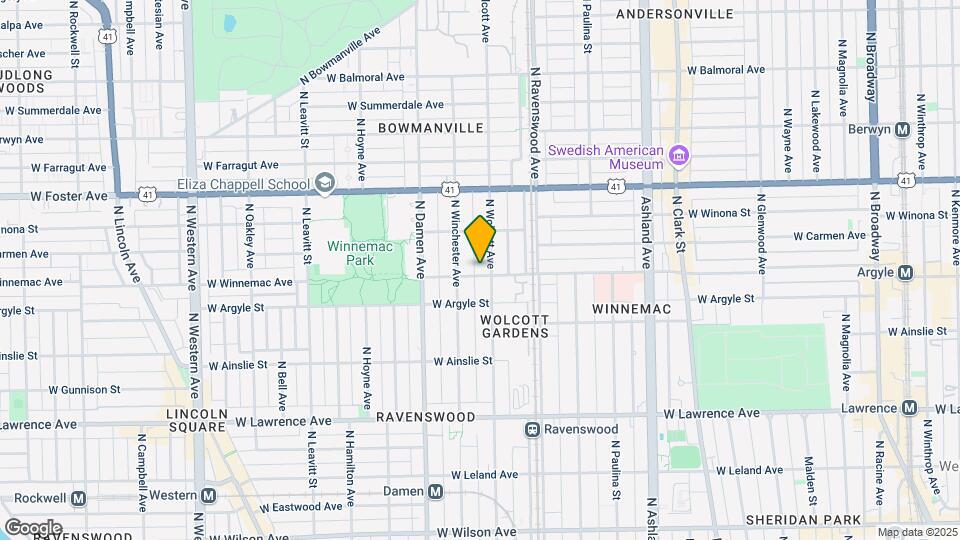 1912 W Winnemac Ave Map and Location Details