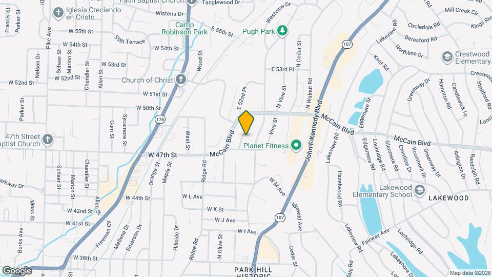 4612 N Cypress St Map and Location Details