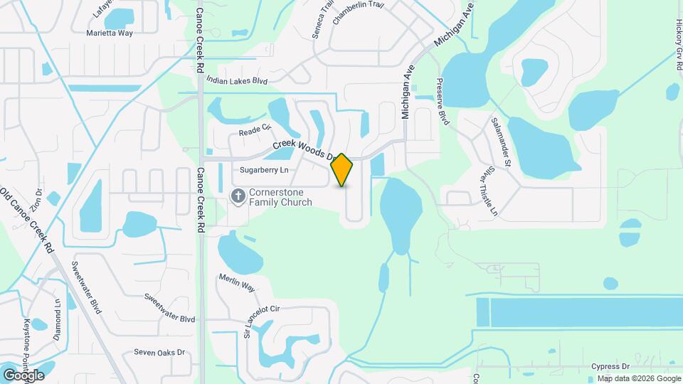 1215 Creek Woods Cir Map and Location Details