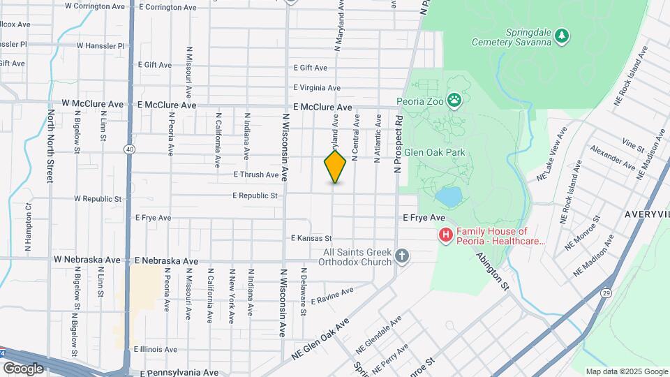 1001 E Republic St Map and Location Details