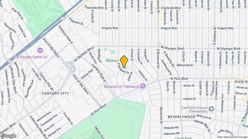 1136 S Roxbury Dr Mapa y Detalles de la Ubicación