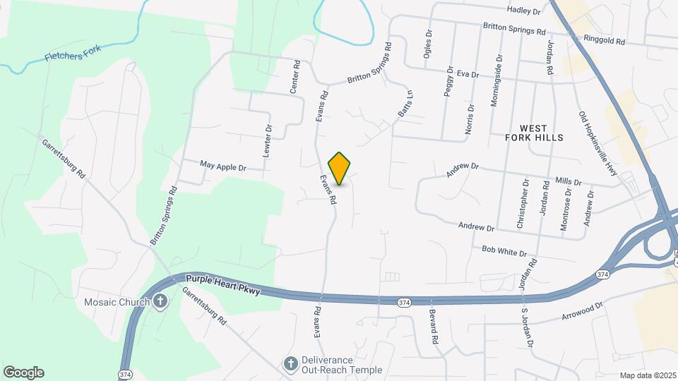 1845 Evans Rd Map and Location Details