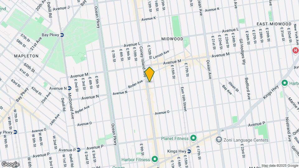 1711-1715 Coney Island Ave Mapa y Detalles de la Ubicación