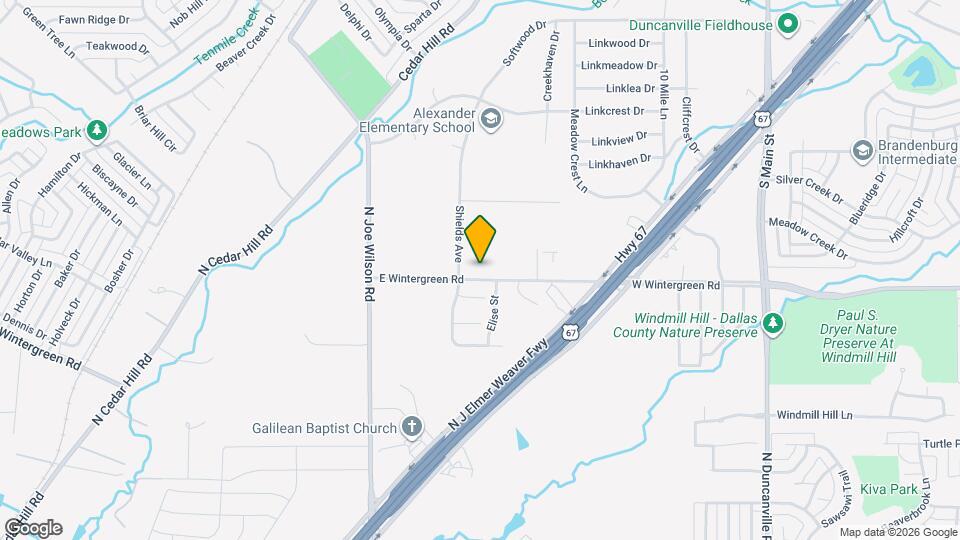 1011 E Wintergreen Rd Map and Location Details