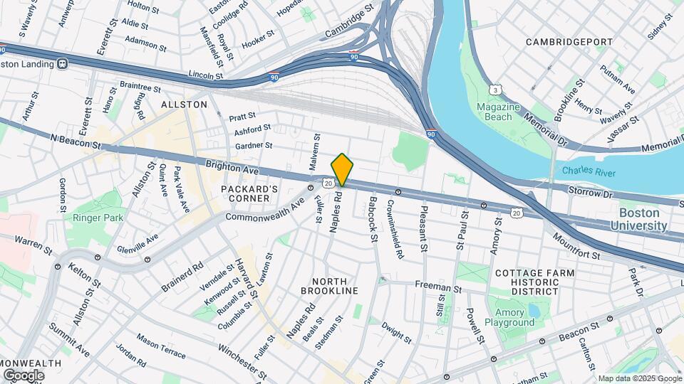 1066 Commonwealth Ave, Unit 201 Map and Location Details