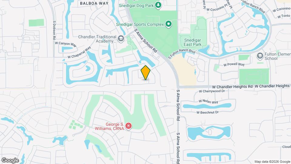 1282 W Bartlett Way Map and Location Details