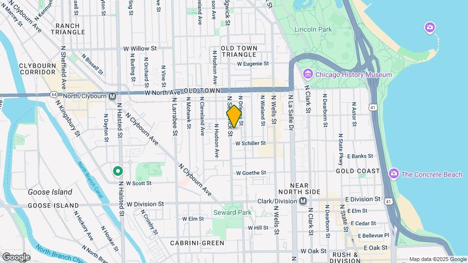 1427 N Sedgwick St Map and Location Details