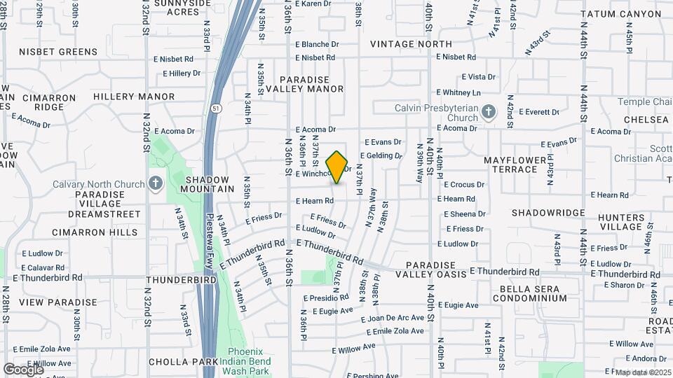 14215 N 36th Way Mapa y Detalles de la Ubicación