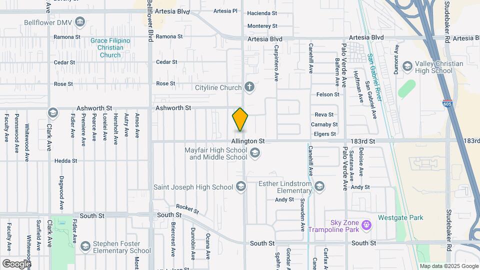 6109 Woodruff Ave Map and Location Details