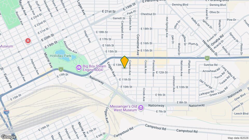 2104 E 12th St Map and Location Details