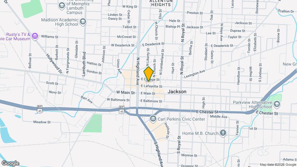 201 E Lafayette St Map and Location Details