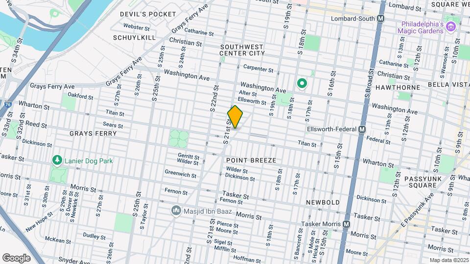 1242 Point Breeze Ave Mapa y Detalles de la Ubicación