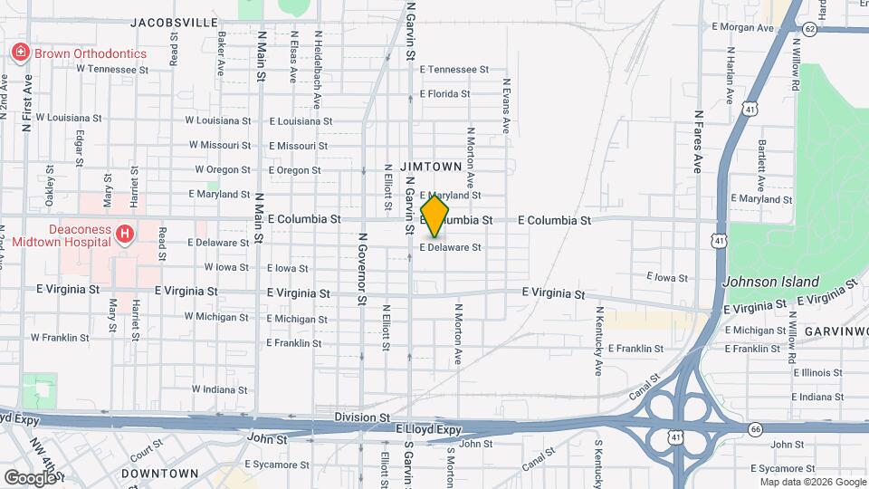 620 E Delaware St Map and Location Details