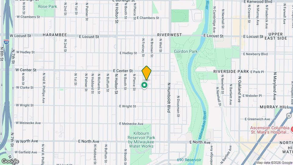 2626 N Fratney St Map and Location Details