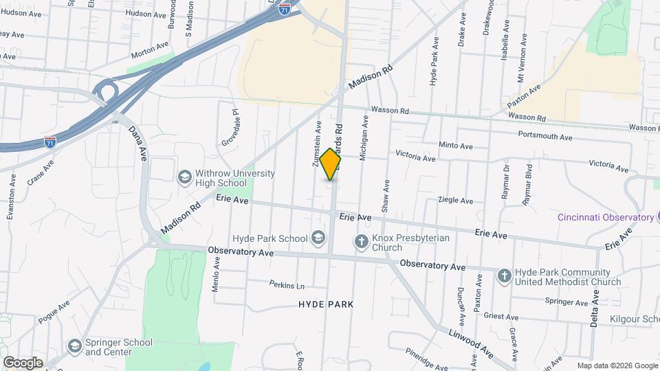 3547 Edwards Rd, Unit Apartment #1 Map and Location Details